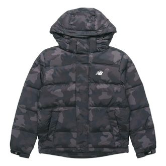 New Balance Winter Camouflage Down Parka Asia Sizing Grey Black NPA4S021MIX