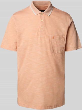 Ragman Regular Fit Poloshirt mit Brusttasche in Orange, Größe XL