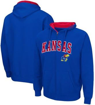 Colosseum Mens Colosseum Royal Kansas Jayhawks Arch & Logo 3.0 Full-Zip Hoodie at Nordstrom, Size Medium