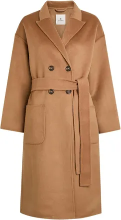 Anine Bing Dylan Belted Wool and Cashmere-blend Coat - Brown - S (UK8-10 / S)