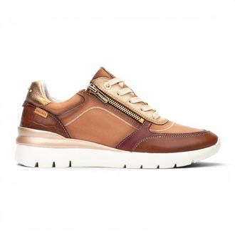 Pikolinos dames beige leren sneakers Trainerschoenen - Cantabri&euml;