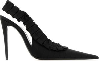 Saint Laurent Black Pointed Toe Pumps