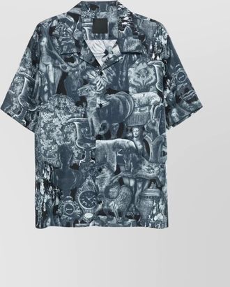 Givenchy silk printed short-sleeve shirt