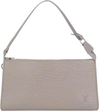 Louis Vuitton Purple Leather Pochette Pouch (Pre-Owned)