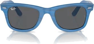 Ray-Ban Gestreepte Wayfarer Zonnebril - unisex - Zonnebrillen - Blauw - 50 MM - Accessoires