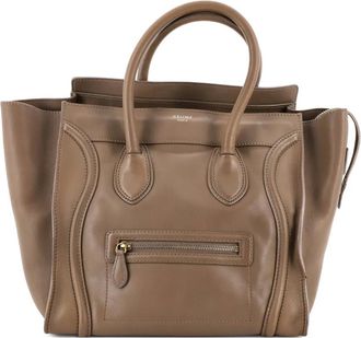 Celine Luggage Bag Smooth Leather Mini tote bag - Bruin