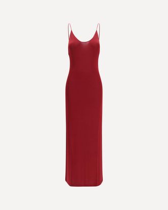 Saint Laurent Abito a schiena nuda in maglia con catena Cassandre Woman M