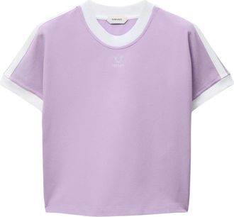 Versace Versace T-shirts en Polos - Dames - Tops - Paars - Maat: S Katoen