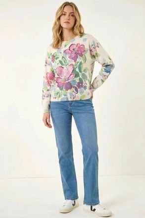 Roman Floral Sequin Knit Jumper