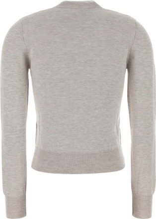 A.P.C. Womens Pink Cardigan Gray Virgin Wool Cotton