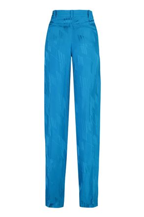 The Attico Turquoise Stretch Wol Jagger Broek