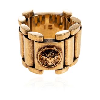 Versace Accessoires, unisex, Geel, 52 MM, Leer, Medusa Ring