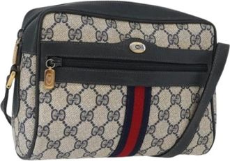Gucci Pre-owned Cross Body Bags, female, Multicolor, Size: ONE SIZE Pre-owned Vintage GG Canvas Shoulder Bag
