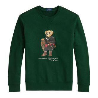 Ralph Lauren Hoodies & sweatvesten, Heren, Groen, XL, Katoen, Bear Fleece Sweatshirt