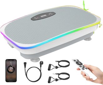 OEM M&aacute;quina De Adelgazamiento Por Vibraci&oacute;n, Velocidades Ajustables, Pantalla Digital Led, Color Blanco
