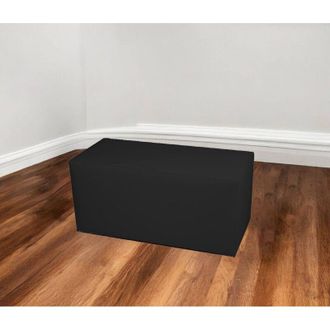 Dmora Puf Aceto, Sill&oacute;n Multiusos, Puf, Puf Reposapi&eacute;s, Made In Italy, 90x40 H42 Cm, Negro - Dmora