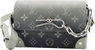 Louis Vuitton Green Gradient Monogram Canvas Steamer Wearable Wallet (Authentic Pre-Loved)