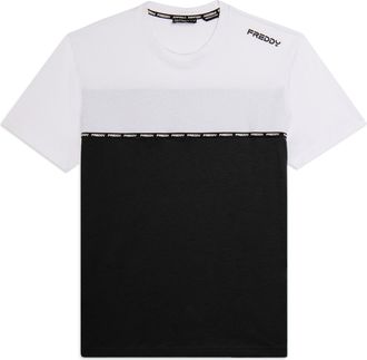 Freddy T-shirt colour block con inserto logato