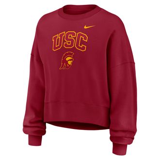 Nike USC Phoenix Arch Nike Womens College Pullover Crew in Red | 01D769WSCJ-Y48