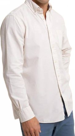 Southern Tide Lightweight Bedford Cord Sportshirt In Oatmeal