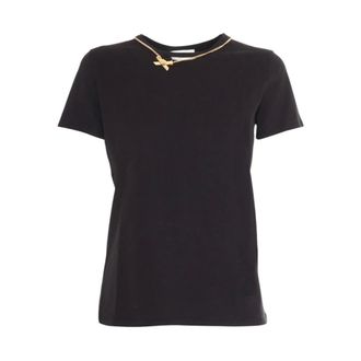 Elisabetta Franchi Mujer, Camisetas, Negro, Talla: S