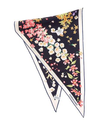 Ferragamo Spring Print Diamond Silk Scarf