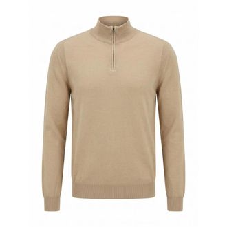 HUGO BOSS Ritsluiting Trui - Heren - Truien - Bruin - Maat: L Zijde