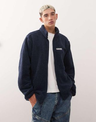 Columbia Rugged Ridge - Felpa in pile blu navy con zip