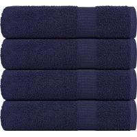 OEM Toallas Frogn, Juego De 4, Azul Marino, 50 X 100 Cm, 360 G/m2 - Crezuo