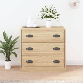 vidaXL Vidaxl - Aparador De Madera Contrachapada Roble Sonoma 70x35,5x67,5 Cm