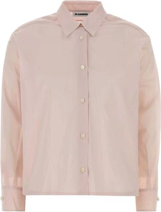 Jil Sander Shirts, female, Pink, Size: M Cotton Shirt