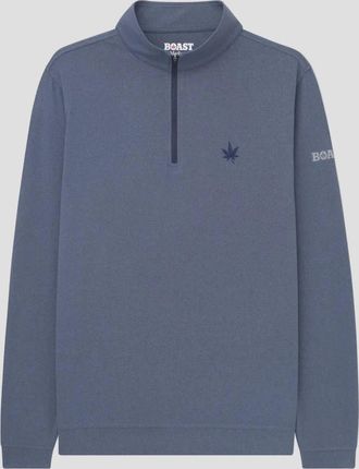 Boast Mens Greenwich Quarter Zip Sweatshirt In Vintage Navy Heather