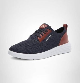 Cole Haan Mens Grand Sports Journey Knit Sneakers In Navy