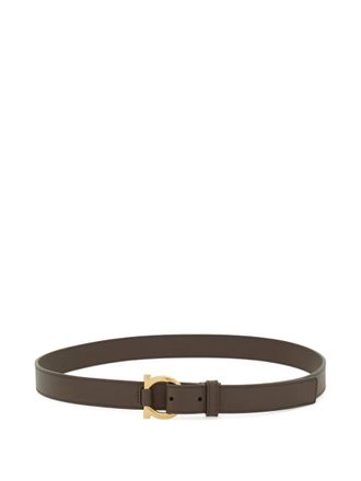Ferragamo Gancini belt - women - Calf Leather - 100 - Brown