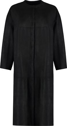 Salvatore Santoro Womens Suede Jacket - Black Leather - Size EU 46 (Womens)