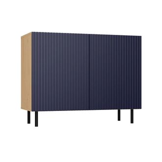 Topeshop Cami - Aparador 2 Puertas Glamour - 100x40x78 Cm - 4 Nichos De Almacenaje - Puertas De Lamas