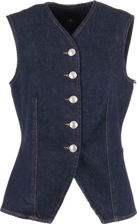 7 For All Mankind Lady Vest Smoove With Exposed Buttons