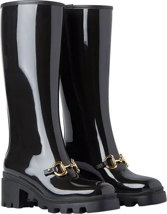 Gucci Knee High Horsebit Rain Boots Size 36