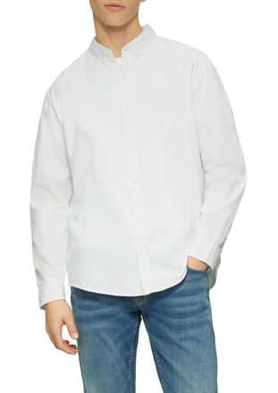 QS by s.Oliver Langarmhemd QS, Herren, Gr. XXL, N-Gr, weiss (wei&szlig;), Twill, Obermaterial: 100% Baumwolle, unifarben, regular fit normal, ohne Ausschnitt, Manschette, 