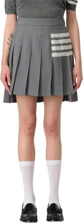 Thom Browne Dames, Rokken, Grijs, Maat: XS Wol
