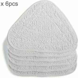 OEM 6 Fundas De Repuesto Para Limpiador A Vapor Vileda, Funda De Repuesto Para Mopa De Pulverizaci&oacute;n Caliente 100, Paquete Familiar, Blanco