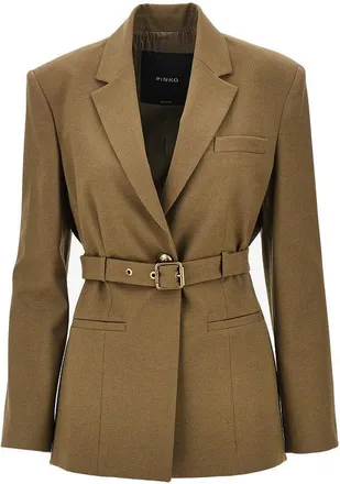 Pinko Gabardine jacket with belt Woman 38