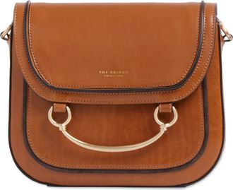 The Bridge Brown Crossbody Structured Leather Satchel