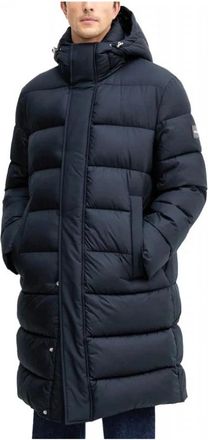 HUGO BOSS H-Cenuto - Heren - Parka Jassen - Blauw - M - Leer - Jassen