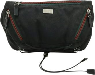 Gucci Pre-owned Belt Bags, female, Black, Size: ONE SIZE Pre-owned Nylon Canvas Waist Bag
