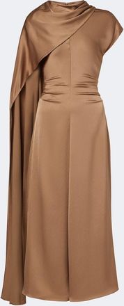 SIMKHAI Jacka caped satin midi dress