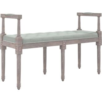 vidaXL Banco De Terciopelo Gris Claro 110x40x70 Cm Vidaxl