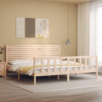 vidaXL Estructura De Cama Sin Colch&oacute;n Madera Maciza De Pino 200x200 Cm Vidaxl