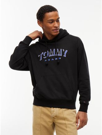 Tommy Hilfiger Mens Tommy Jeans Shadow Logo Hoodie - Black - XXL