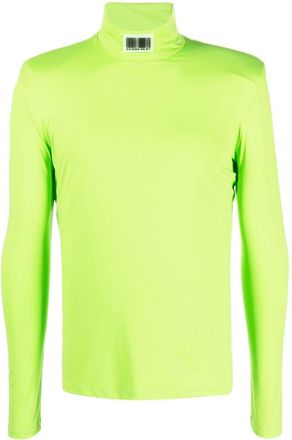 VTMNTS barcode turtleneck jumper - men - Polyamide/Spandex/Elastane - L - Green